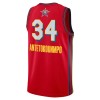 Män All-Star 2025 Tröja Giannis Antetokounmpo Jordan Röd Swingman